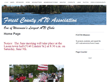 Tablet Screenshot of forestcountyatv.com